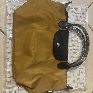 Longchamp Tan and Black Tote Bag